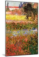 Vincent Van Gogh Flowering Garden Art Print Poster-null-Mounted Poster