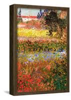 Vincent Van Gogh Flowering Garden Art Print Poster-null-Framed Poster