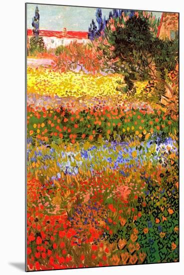 Vincent van Gogh Flowering Garden-Vincent van Gogh-Mounted Art Print