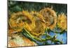 Vincent Van Gogh Four Cut Sunflowers Art Print Poster-null-Mounted Poster