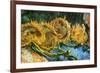 Vincent Van Gogh Four Cut Sunflowers-Vincent van Gogh-Framed Art Print