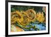Vincent Van Gogh Four Cut Sunflowers-Vincent van Gogh-Framed Art Print