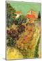 Vincent Van Gogh Garden Behind a House Art Print Poster-null-Mounted Poster
