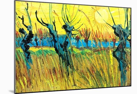 Vincent Van Gogh Grazing at Sunset Art Print Poster-null-Mounted Poster