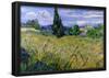 Vincent Van Gogh Green Wheat Field with Cypress Art Print Poster-null-Framed Poster