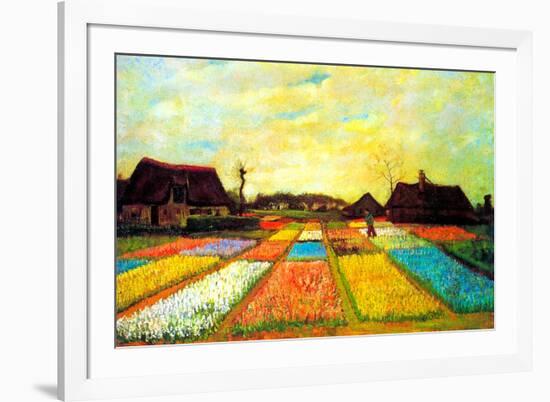 Vincent van Gogh Holland Flower Bed-Vincent van Gogh-Framed Art Print