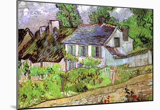 Vincent Van Gogh Houses in Auvers 2 Art Print Poster-null-Mounted Poster