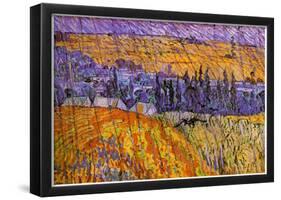 Vincent Van Gogh Landscape at Auvers in the Rain Art Print Poster-null-Framed Poster