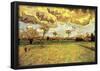 Vincent Van Gogh Landscape Under a Stormy Sky Art Print Poster-null-Framed Poster