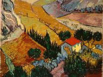 Landscape with House and Ploughman, 1889-Vincent van Gogh-Giclee Print