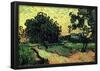 Vincent Van Gogh Landscape with the Chateau of Auvers at Sunset Art Print Poster-null-Framed Poster