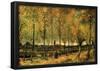 Vincent Van Gogh Lane with Poplars Art Print Poster-null-Framed Poster