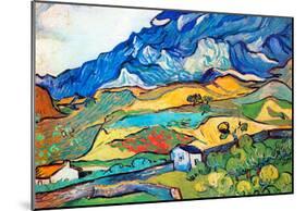 Vincent Van Gogh Les Alpilles a Mountain Landscape near Saint-Remy Art Print Poster-null-Mounted Poster