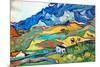 Vincent Van Gogh Les Alpilles a Mountain Landscape near Saint-Remy-Vincent van Gogh-Mounted Art Print