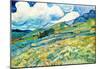 Vincent Van Gogh Mountain Landscape behind the Hospital Saint-Paul Art Print Poster-null-Mounted Poster