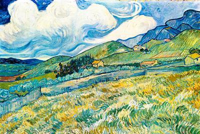 Vincent van Gogh Mountain Landscape behind the Hospital Saint-Paul' Prints  - Vincent van Gogh | AllPosters.com