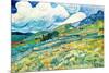 Vincent van Gogh Mountain Landscape behind the Hospital Saint-Paul-Vincent van Gogh-Mounted Art Print