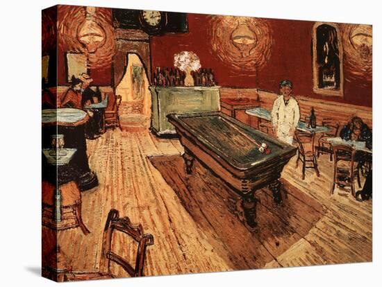 Vincent Van Gogh Night Cafe with Pool Table Art Print Poster-null-Stretched Canvas