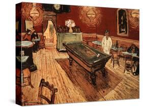 Vincent Van Gogh Night Cafe with Pool Table Art Print Poster-null-Stretched Canvas