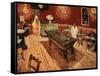 Vincent Van Gogh Night Cafe with Pool Table Art Print Poster-null-Framed Stretched Canvas