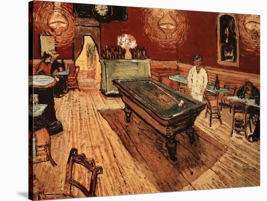 Vincent Van Gogh Night Cafe with Pool Table Art Print Poster-null-Stretched Canvas