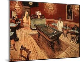 Vincent Van Gogh Night Cafe with Pool Table Art Print Poster-null-Mounted Poster