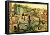 Vincent Van Gogh Overlooking the Rooftops of Paris Art Print Poster-null-Framed Poster