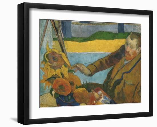 Vincent Van Gogh Painting Sunflowers by Paul Gauguin-Paul Gauguin-Framed Giclee Print