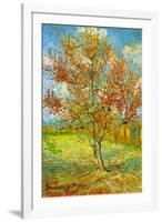 Vincent van Gogh Pink Peach Tree in Blossom Reminiscence of Mauve-Vincent van Gogh-Framed Art Print