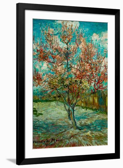 Vincent Van Gogh Pink Peach Trees Souvenir de Mauve-Vincent van Gogh-Framed Art Print