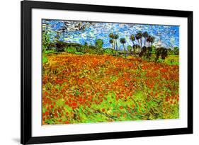 Vincent Van Gogh Poppy Fields-Vincent van Gogh-Framed Art Print