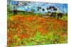 Vincent Van Gogh Poppy Fields-Vincent van Gogh-Mounted Art Print