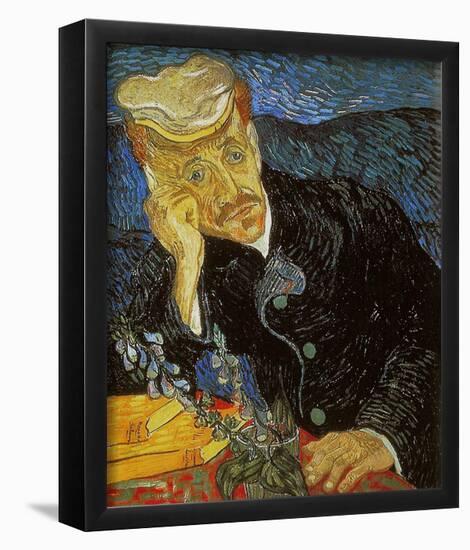 Vincent Van Gogh (Portrait of Dr. Gachet) Art Poster Print-null-Framed Poster