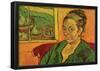 Vincent Van Gogh Portrait of Madame Augustine Roulin Art Print Poster-null-Framed Poster
