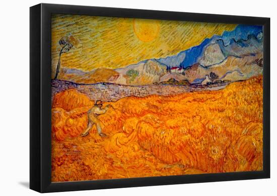 Vincent Van Gogh Reaper Art Print Poster-null-Framed Poster