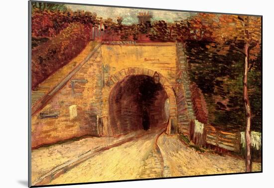 Vincent Van Gogh Roadway with Underpass The Viaduct Art Print Poster-null-Mounted Poster