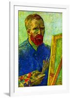 Vincent Van Gogh Self-Portrait in Front Easel-null-Framed Art Print