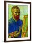 Vincent Van Gogh Self-Portrait in Front Easel-null-Framed Art Print