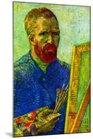 Vincent Van Gogh Self-Portrait in Front Easel-null-Mounted Art Print