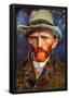Vincent Van Gogh Self-Portrait with Grey Felt Hat Art Print Poster-null-Framed Poster