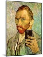 Vincent Van Gogh Selfie Portrait-null-Mounted Art Print