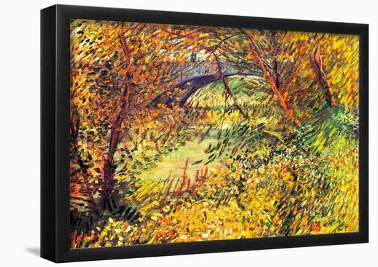 Vincent Van Gogh Shores in the Spring at the Pont de Clichy Art Print Poster-null-Framed Poster