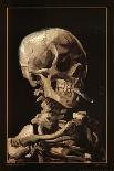 Skull with Burning Cigarette-Vincent van Gogh-Framed Stretched Canvas