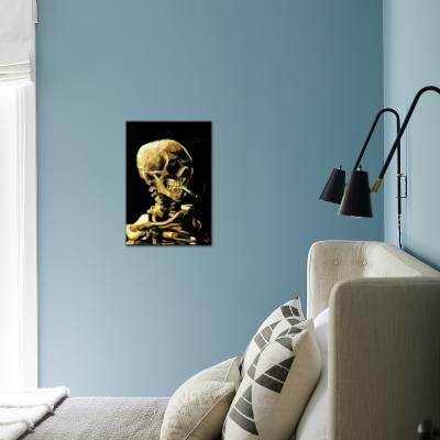 SKULL TETE DE MORT SMOKING Wall Art Poster Grand format A0 Large Print
