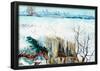 Vincent Van Gogh Snowy Landscape with Arles in the Background Art Print Poster-null-Framed Poster