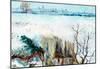 Vincent Van Gogh Snowy Landscape with Arles in the Background Art Print Poster-null-Mounted Poster