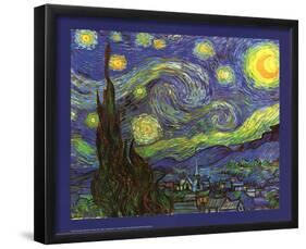 Vincent Van Gogh (Starry Night) Art Print Poster-null-Framed Mini Poster