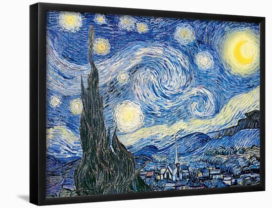 Vincent Van Gogh- Starry Night, c. 1889-Vincent van Gogh-Framed Poster