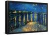 Vincent Van Gogh Starry Night Over the Rhone Art Print Poster-null-Framed Poster