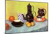 Vincent Van Gogh Still Life Blue Enamel Coffeepot Earthenware and Fruit Art Print Poster-null-Mounted Poster